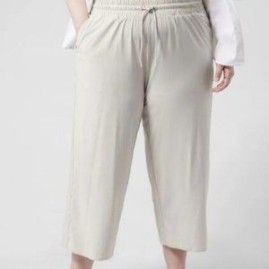 Athleta Wide Leg Pants in Light Beige